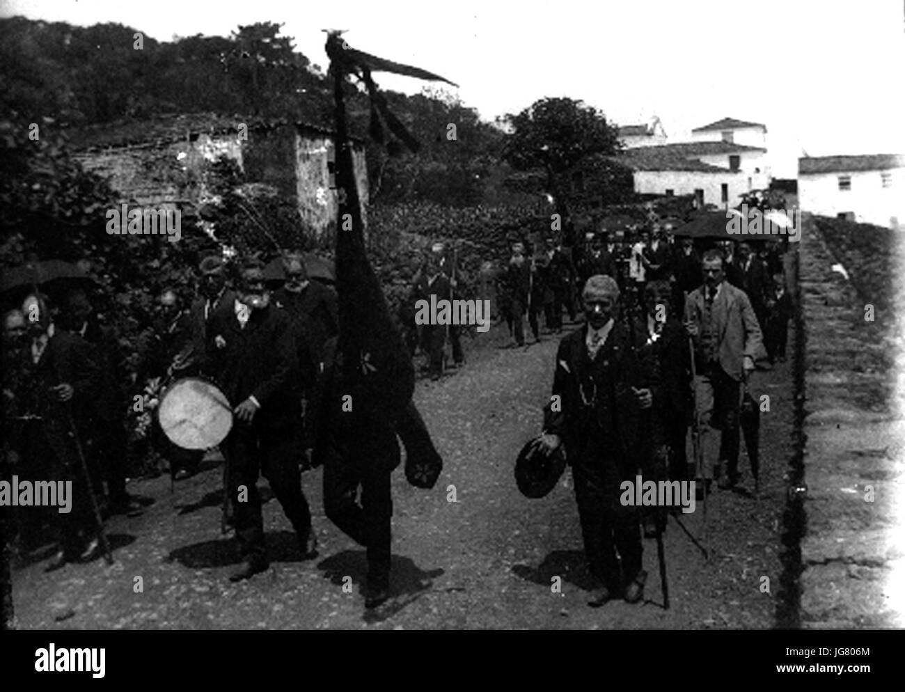 Urzelina, Ilha de São Jorge, 1910, festas populares, 8, Arquivo de Villa Maria, Angra do Heroísmo, Ilha Terceira, Açores Foto Stock
