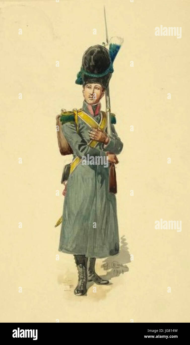 Vélite de la Garde royale napolitaine, 1812 Foto Stock