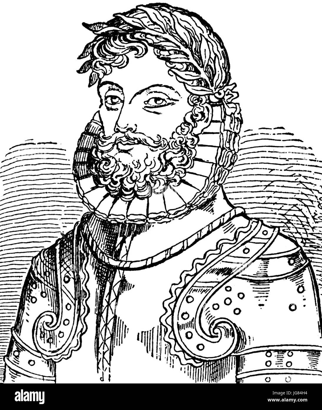 Luís de Camões nello standard American Encyclopedia Foto Stock