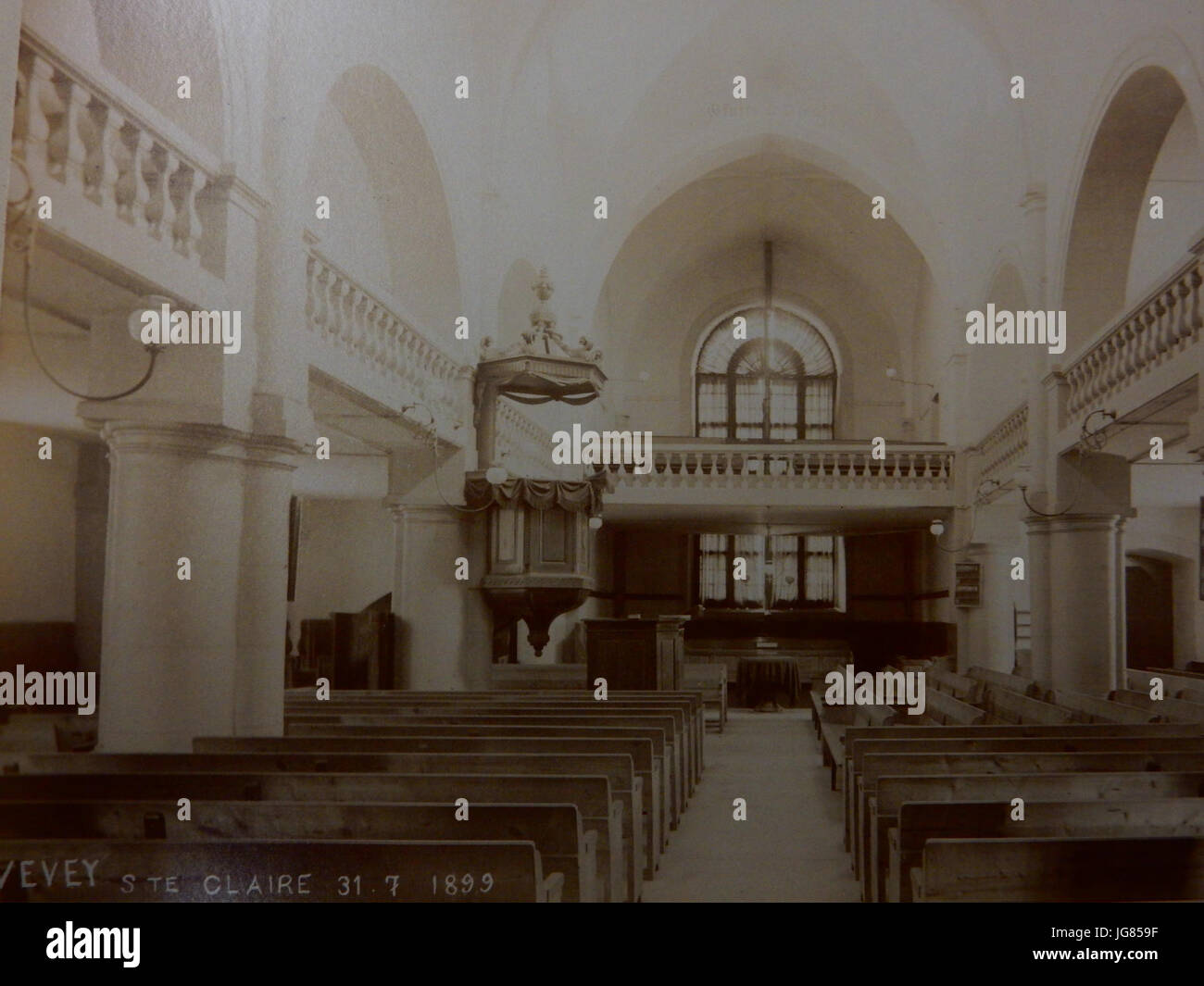 Vevey, église réformée Sainte-Claire 2 Foto Stock