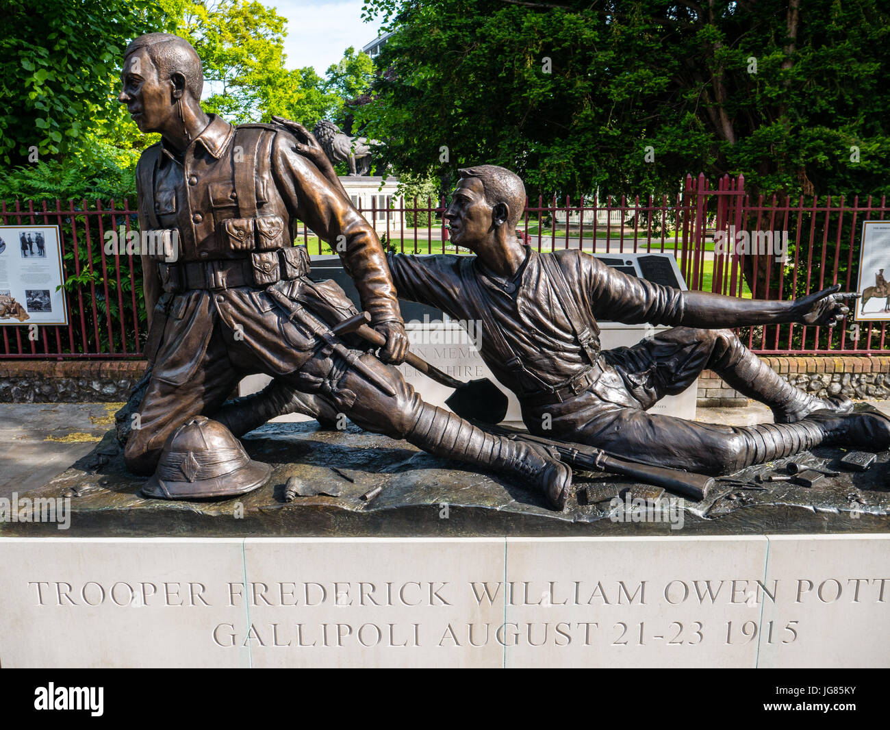 Trooper Potts VC Memorial, Reading, Berkshire, Inghilterra Foto Stock