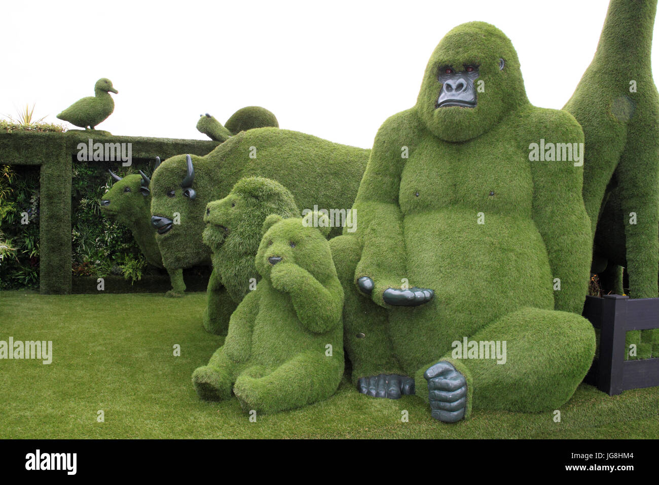 EasiGrass. Stand commerciali. RHS Hampton Court Palace Flower Show 2017, Londra, Inghilterra, Regno Unito Foto Stock