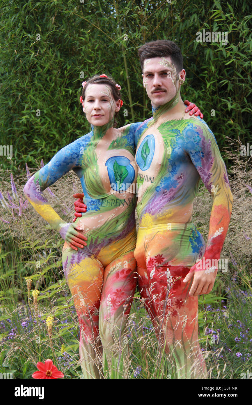 "Perenne anctuary Garden', da Tom Massey. Argento-medaglia dorata. Giardini per un mondo che cambia. RHS Hampton Court Palace Flower Show 2017, London, Regno Unito Foto Stock