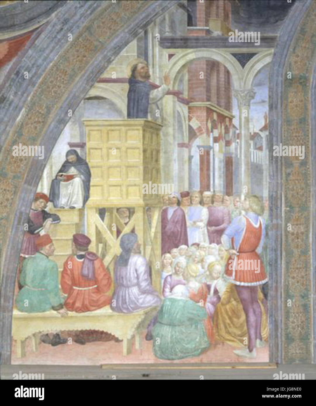 Vincenzo Foppa cappella poritnari miracolo della nuvola Foto Stock