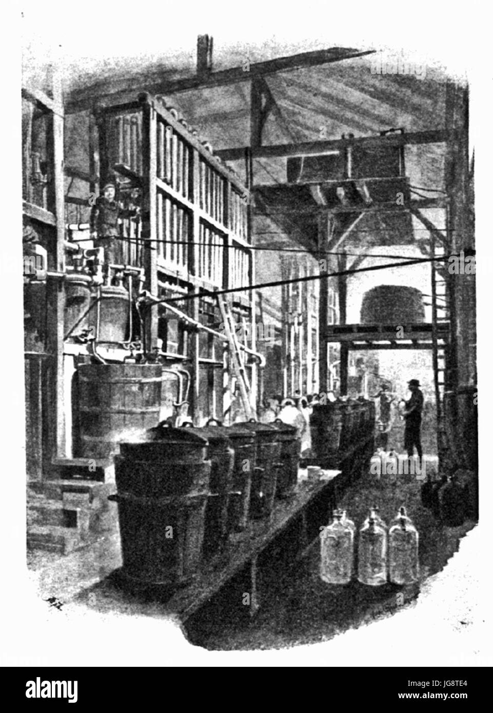 Wagenmann, Seybel & Comp, Abfüllanlage für Säuren 1898 Foto Stock