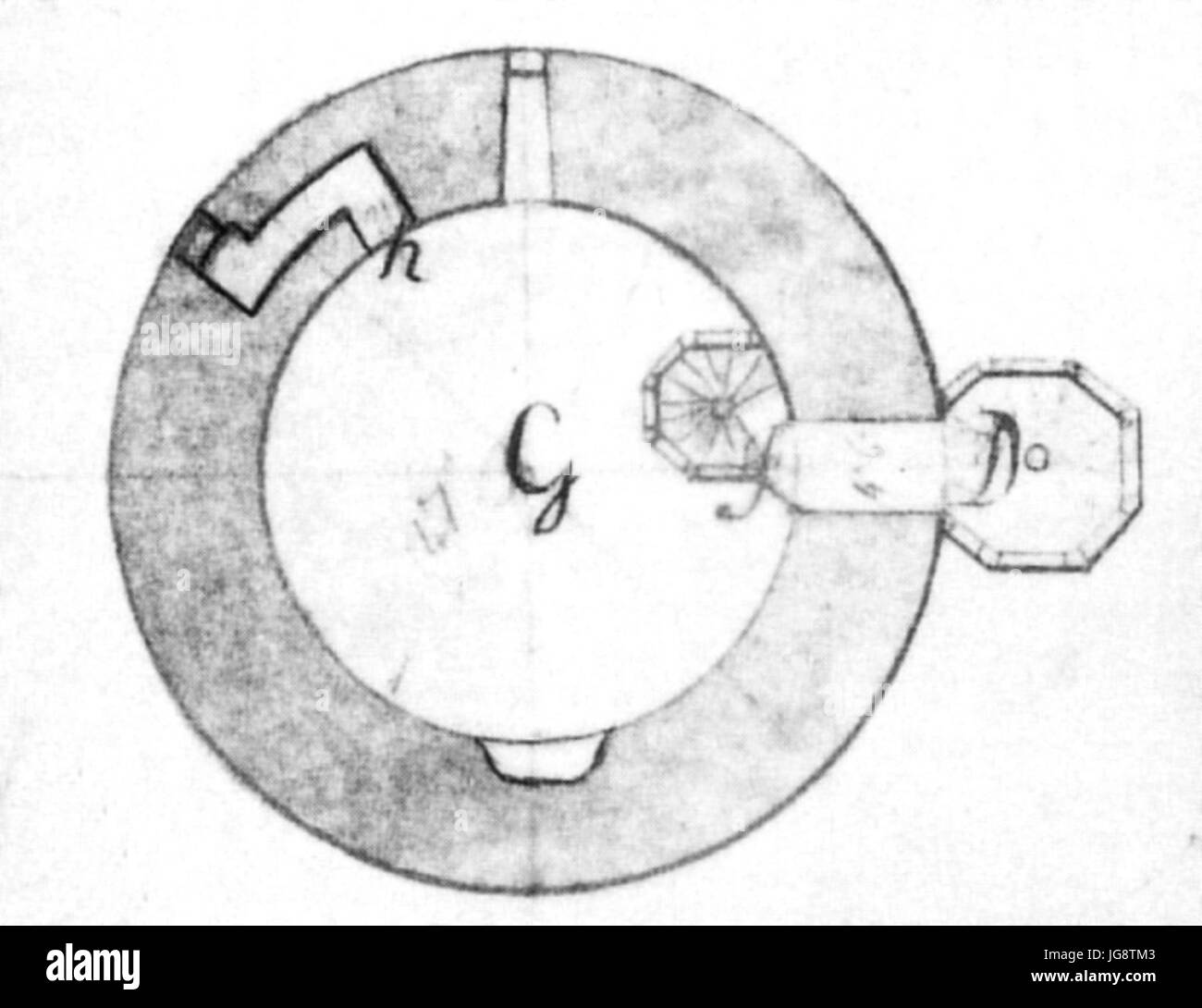 Gefängnis Waldemarturm mit Königsloch 1716 Foto Stock