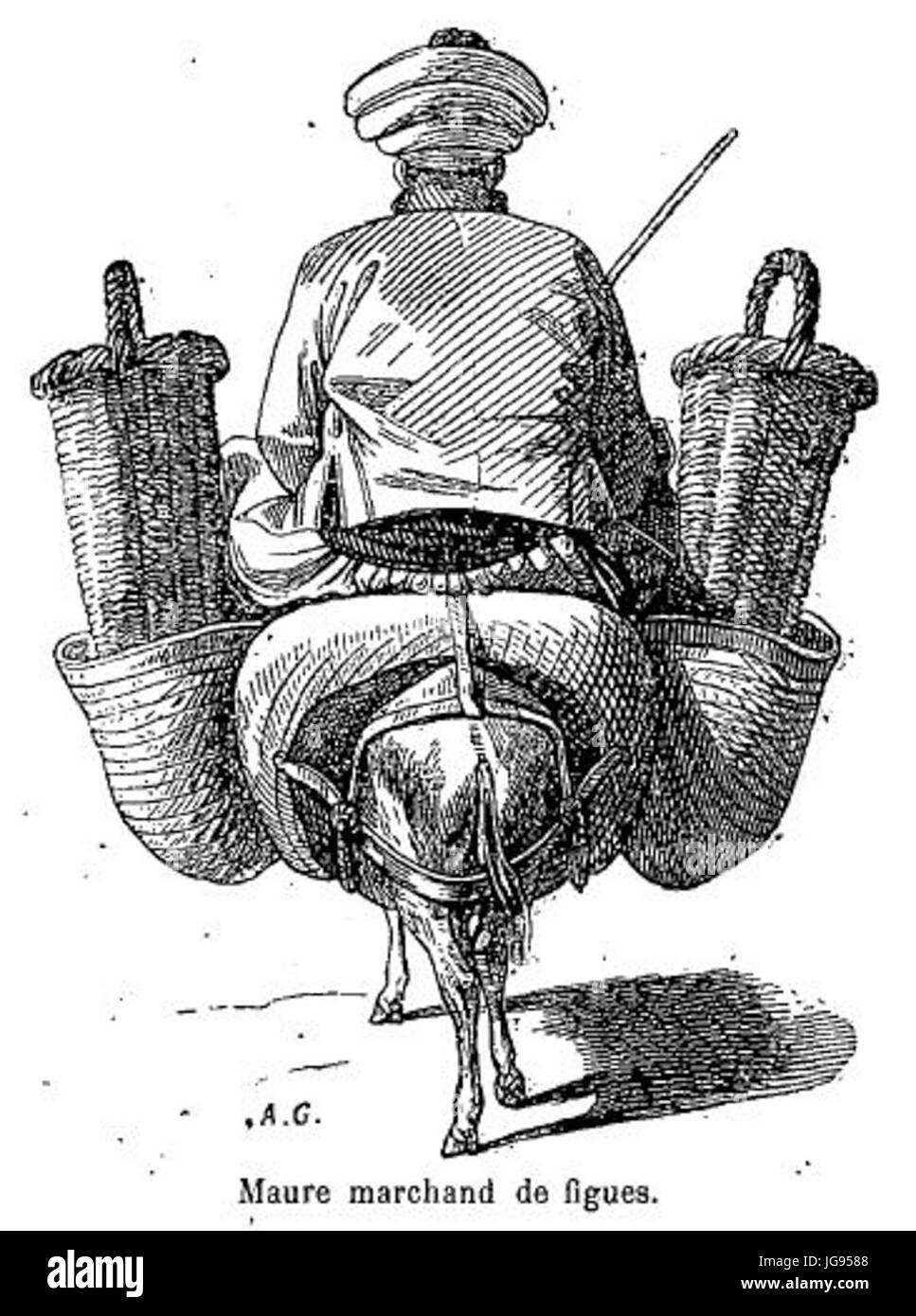 Marchant Le Maure de figues 28illustrazione29 Foto Stock