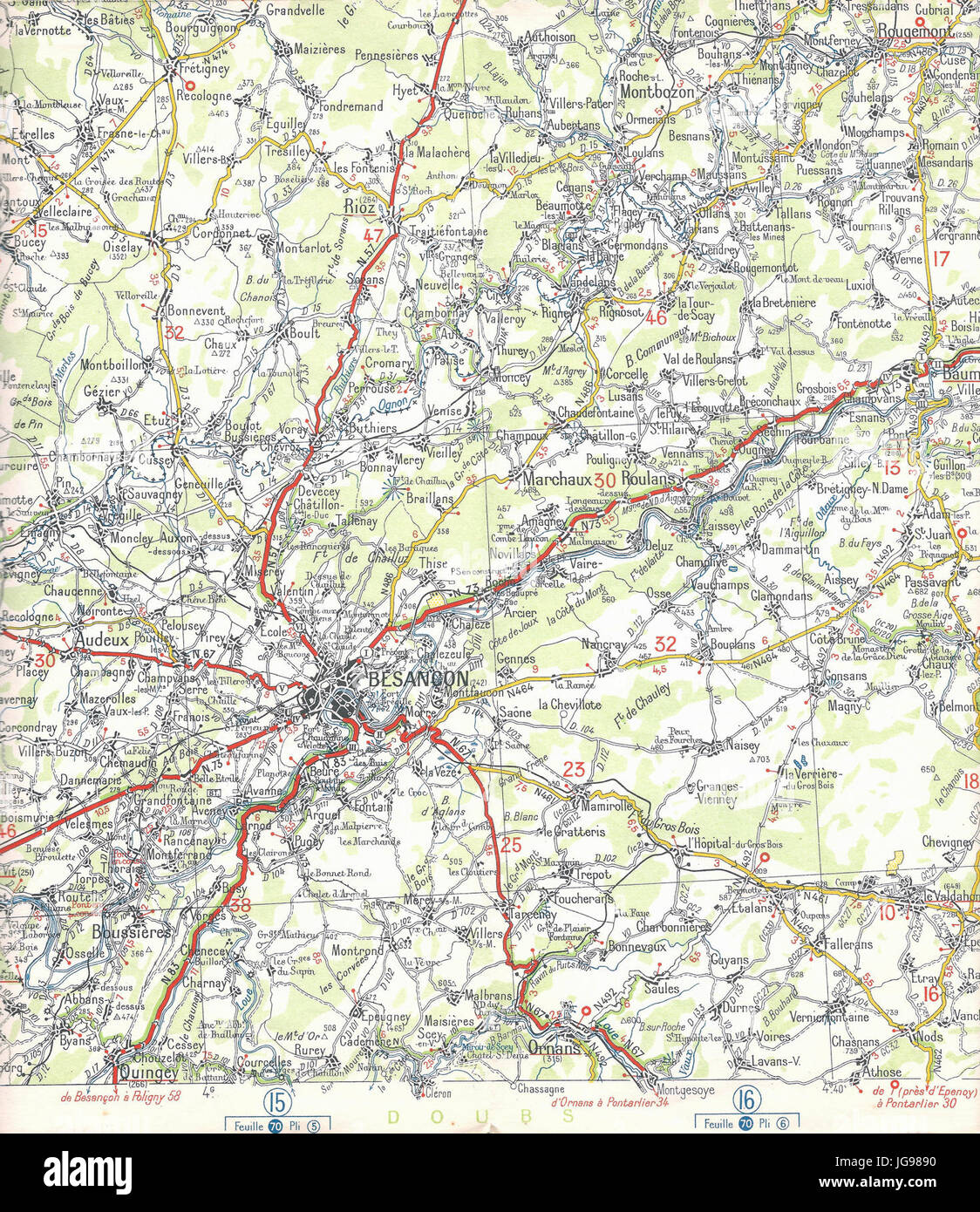 La Michelin nr 66, 1940 Besançon Foto Stock