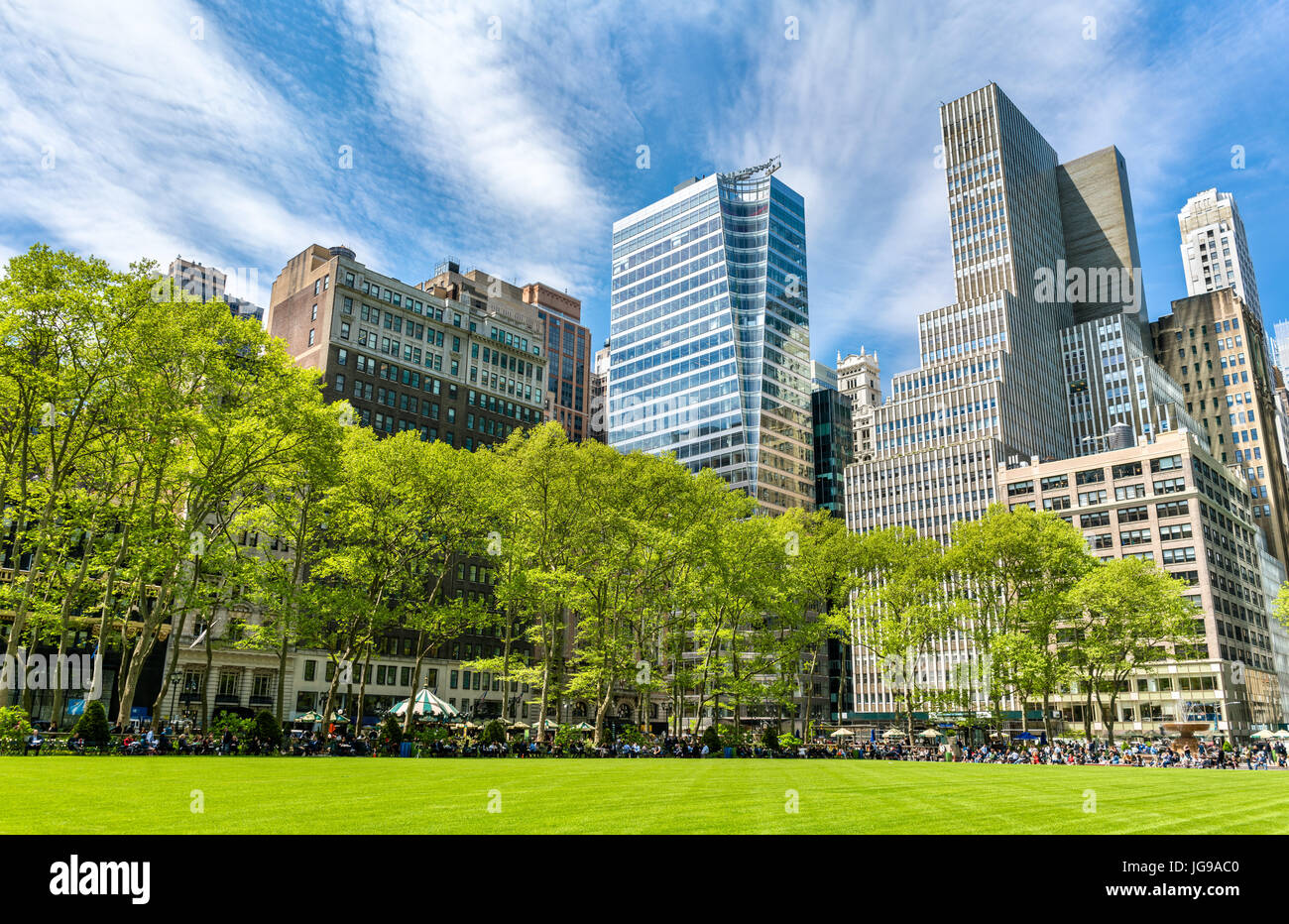 Edifici al Bryant Park di New York City Foto Stock