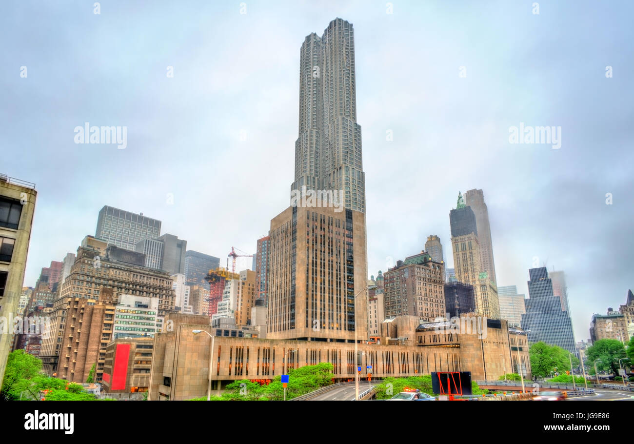 Università di passo a Manhattan, New York City Foto Stock