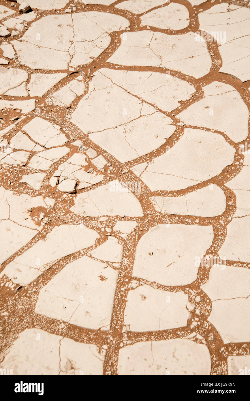 Sale essiccato Pan, Sossusvlei, Namib Naukluft National Park, Namibia Foto Stock