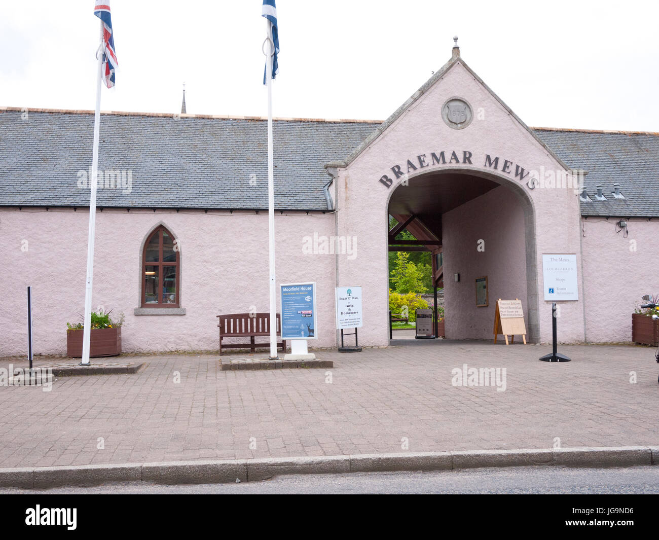 Breamar Mews, Breamar, Scotland, Regno Unito Foto Stock