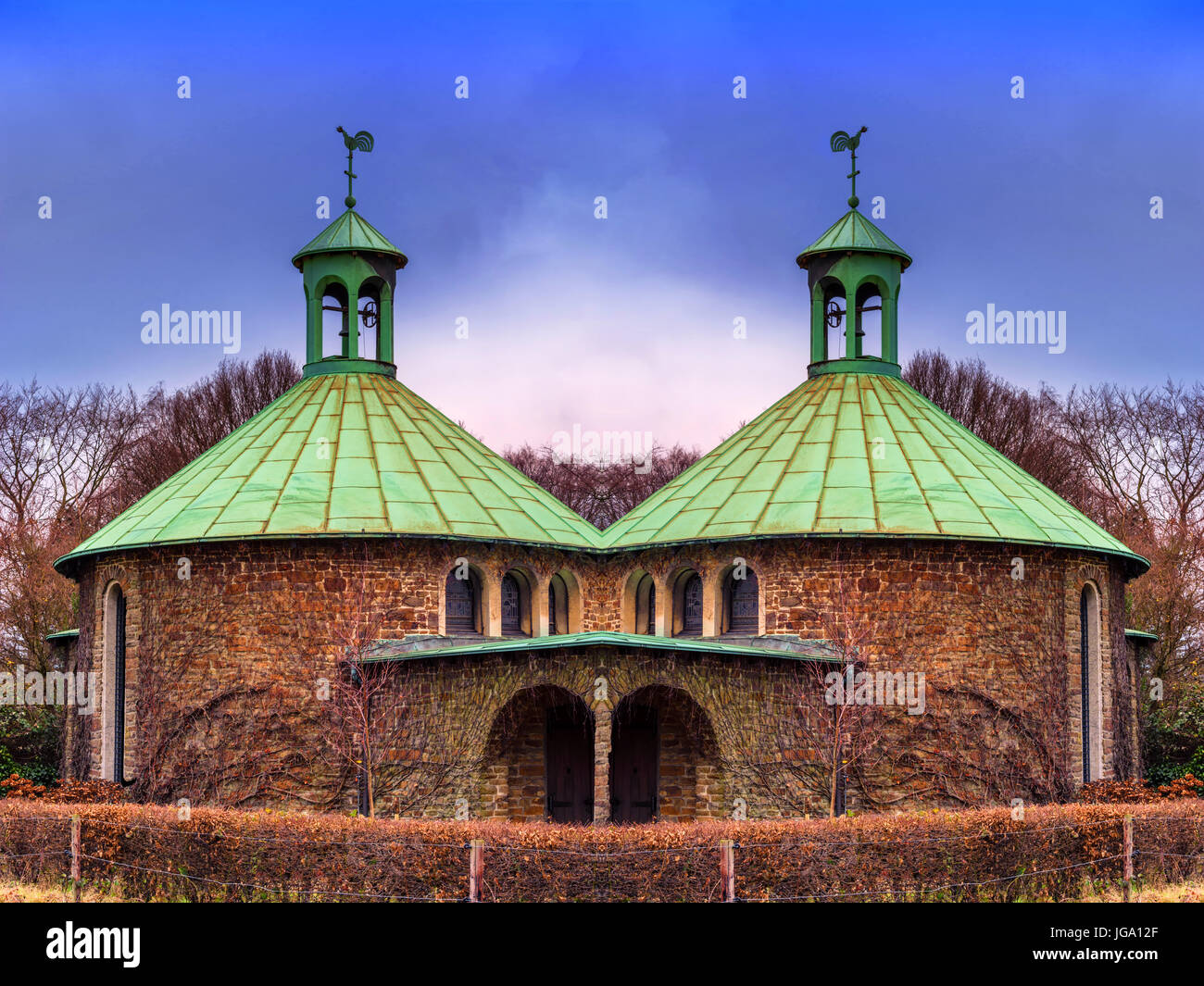 Piccola chiesa rurale in Germania Foto Stock