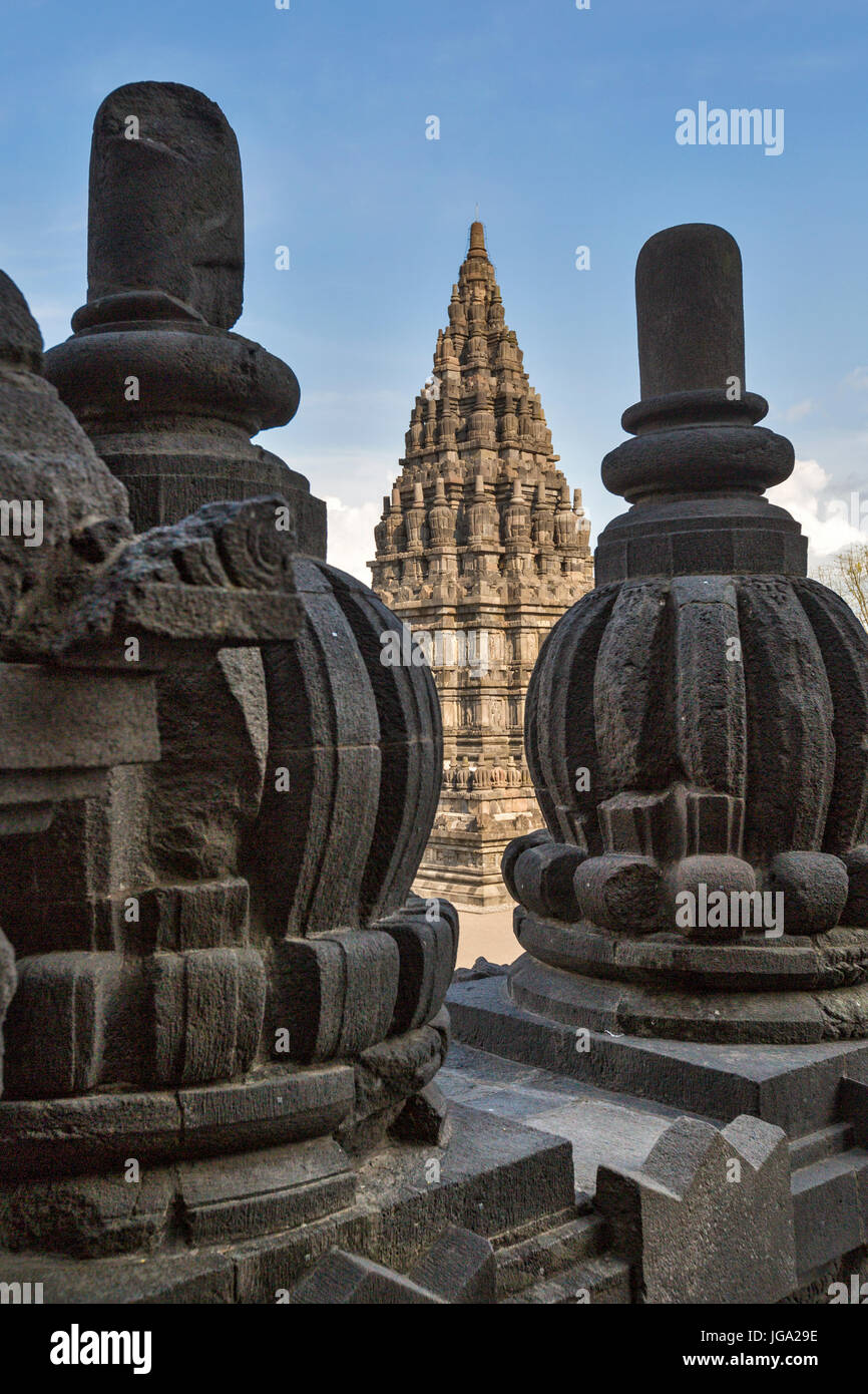Tempio di Borobudur, Jogjakarta, isola di Giava Indonesia Foto Stock