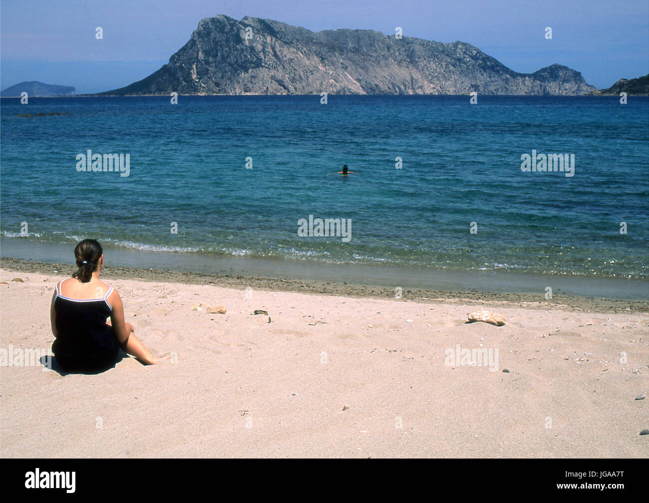 Sardegna Lisola Di Tavolara Da Capo Coda Cavallo Spiaggia