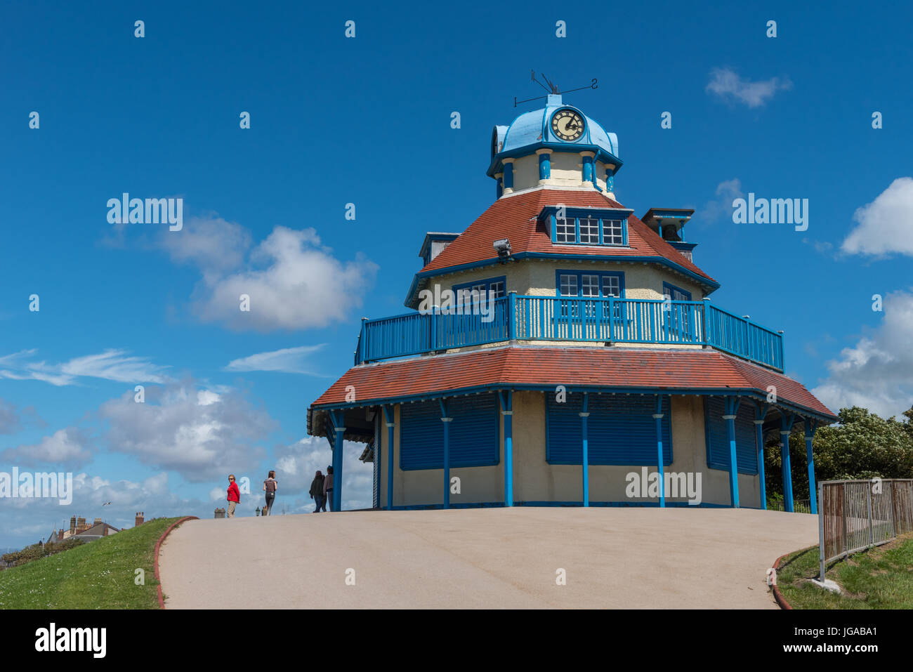 Il padiglione per montaggio e giardini sull'Esplande a Fleetwood Foto Stock