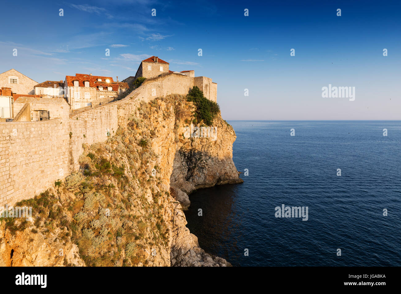 Parete del paese vecchio di Dubrovnik. Croazia Foto Stock
