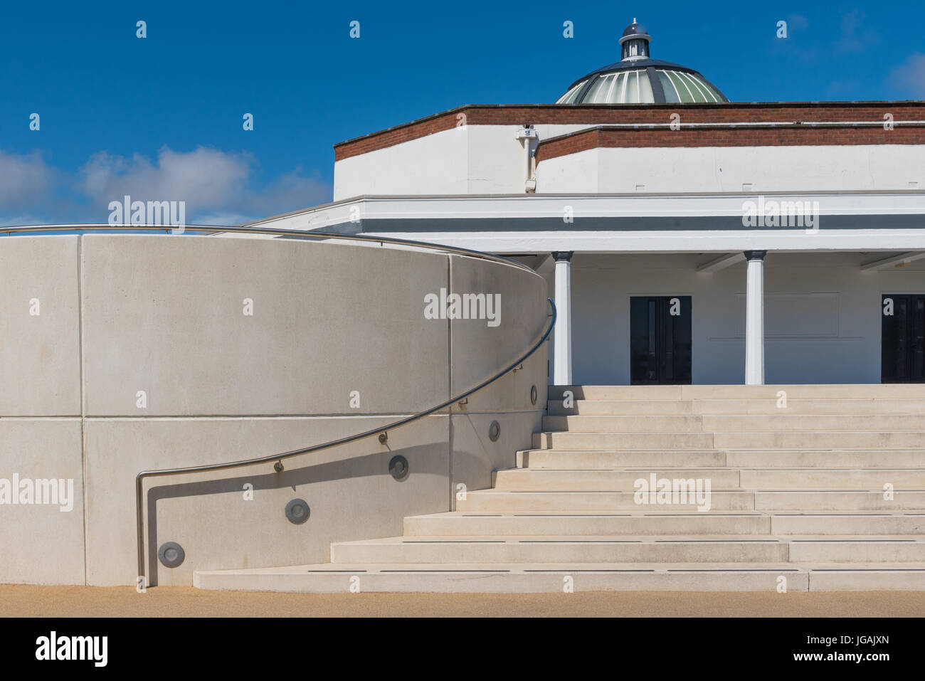 La Marine Hall sulla spianata di Fleetwood Foto Stock