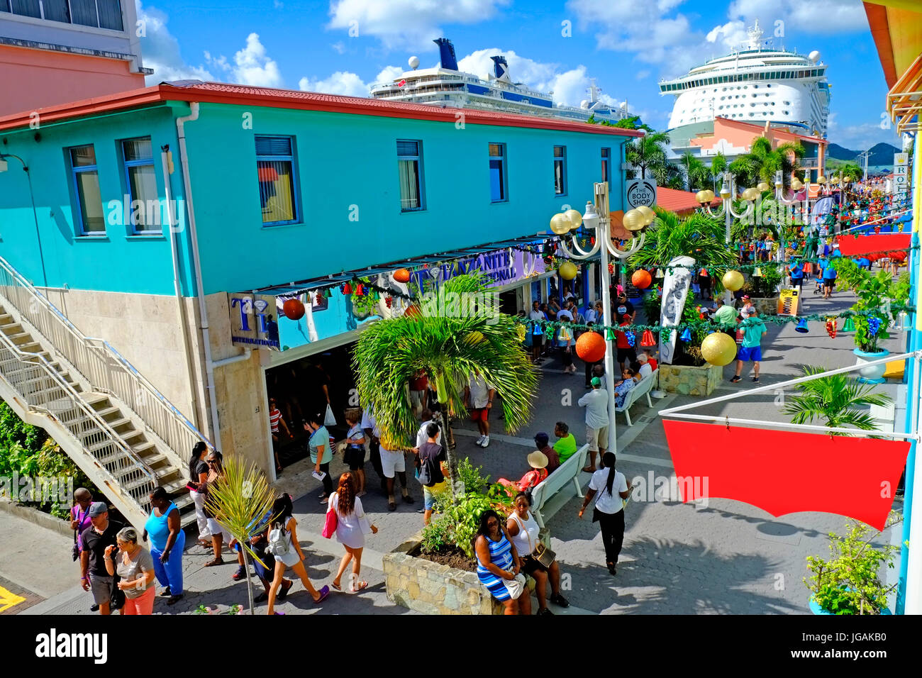 St Lucia Caribbean Cruise Line Celebrity Vista Isola Sud della isola dei Caraibi crociera da Miami Florida Foto Stock