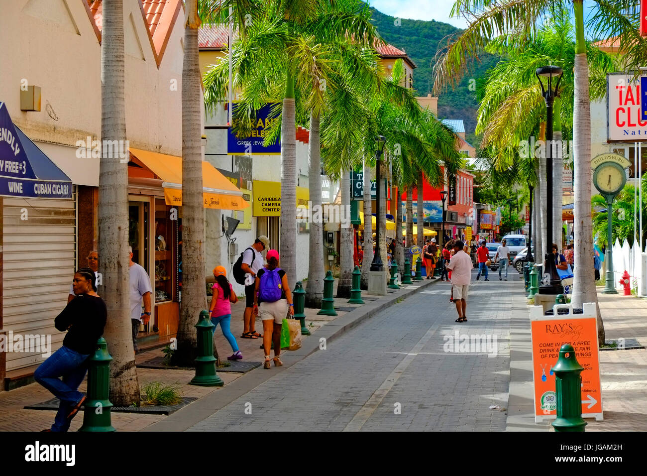 St Maarten Caribbean Cruise Line Celebrity Vista Isola Sud della isola dei Caraibi crociera da Miami Florida Foto Stock