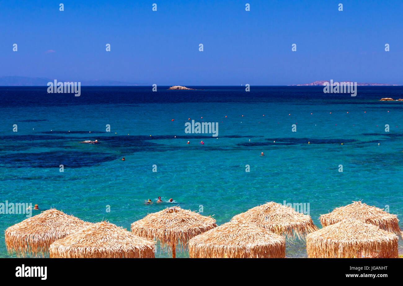 Spiaggia in Grecia Foto Stock