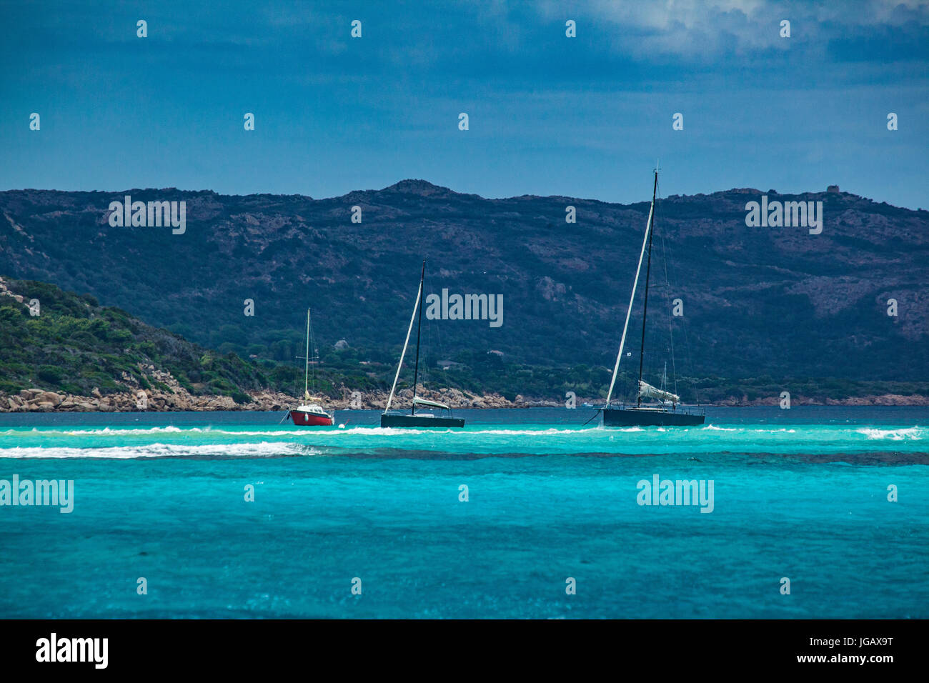 Crusing intorno a Bonifacio (Sud della Corsica) Foto Stock