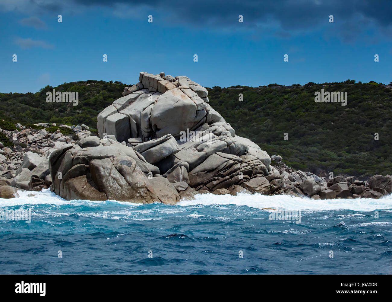 Crusing intorno a Bonifacio (Sud della Corsica) Foto Stock
