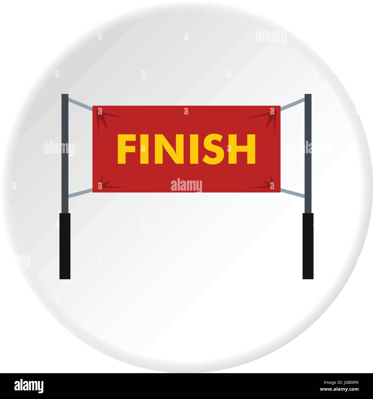 Finish line icona cerchio Illustrazione Vettoriale