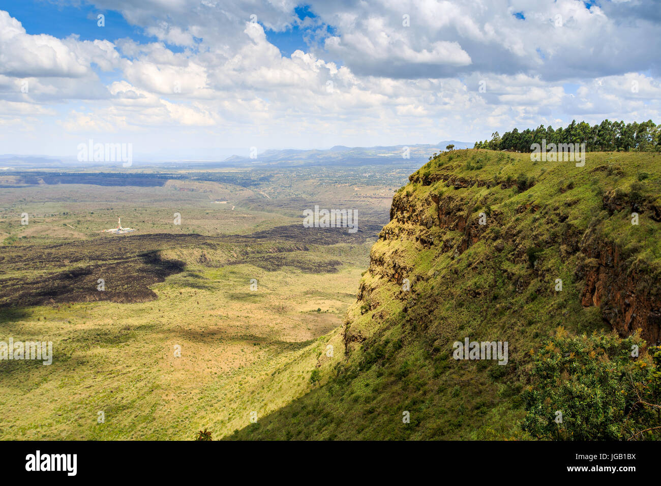 Bellissimo paesaggio del cratere menengai, Nakuru, Kenya, Africa orientale Foto Stock