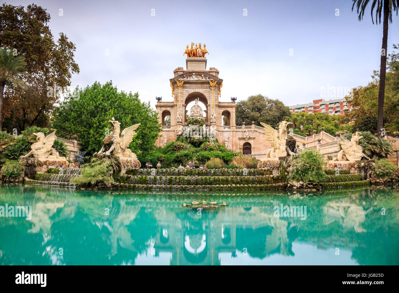 Cascada monumentale Parc de la Ciutadella, Barcellona, Spagna Foto Stock
