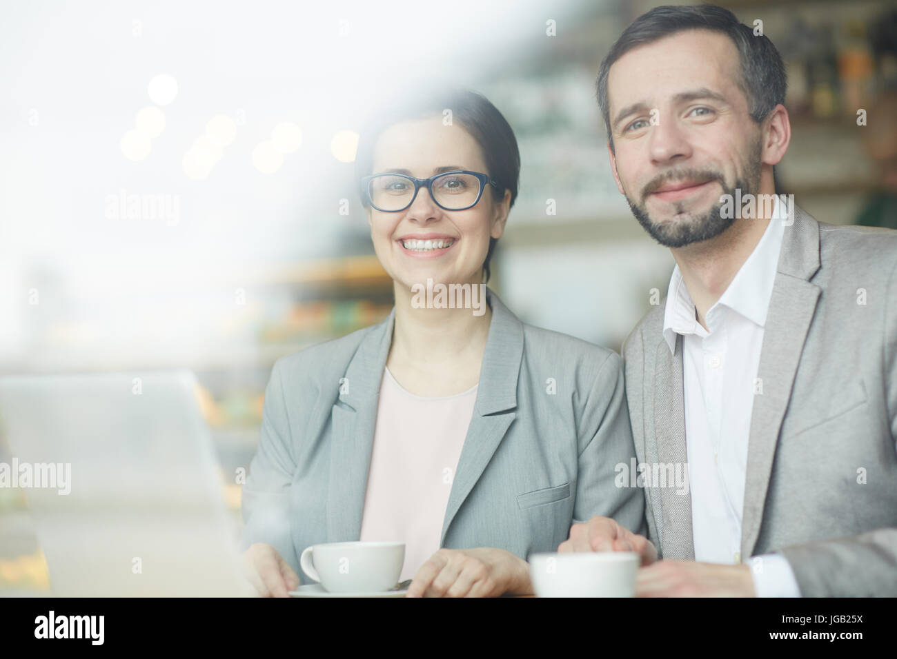 Rottura di co-lavoratori Foto Stock
