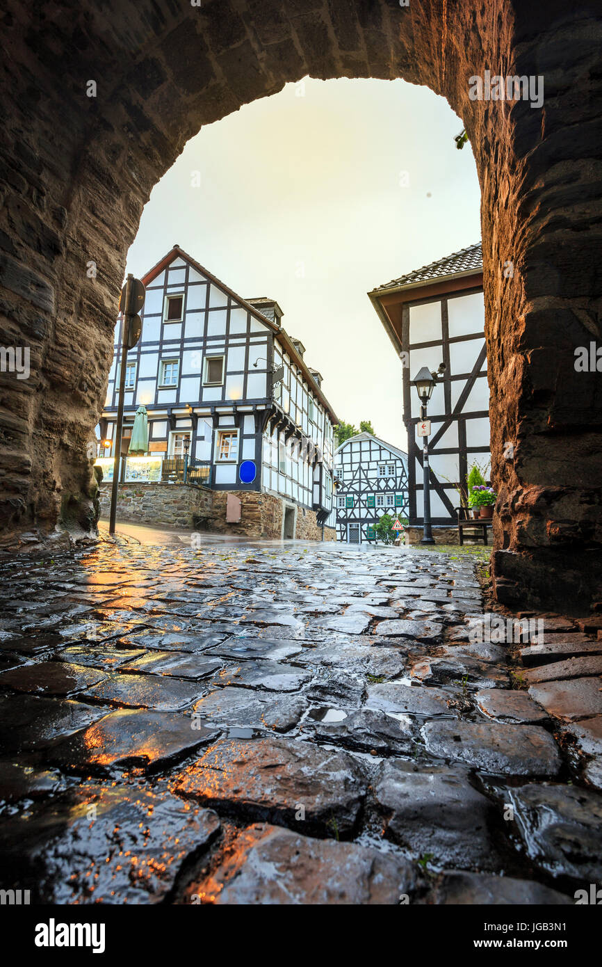 Tradizionale parete prussiana in architettura alla storica blankenberg, Germania Foto Stock