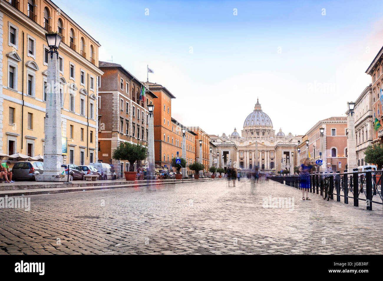 La basilica di san Pietro e Piazza di Città del Vaticano, Roma, Italia Foto Stock