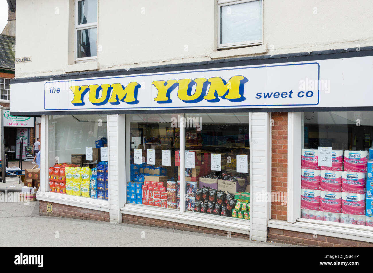 La Yum Yum negozio di dolci Colehill, Tamworth, Staffordshire Foto Stock