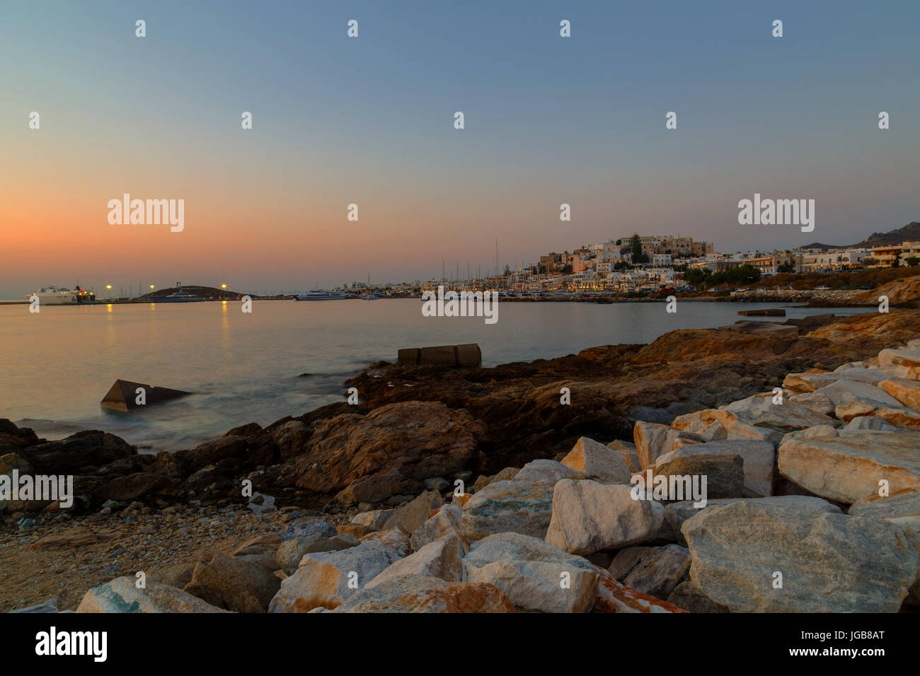 Isola di Naxos - La città capitale Foto Stock