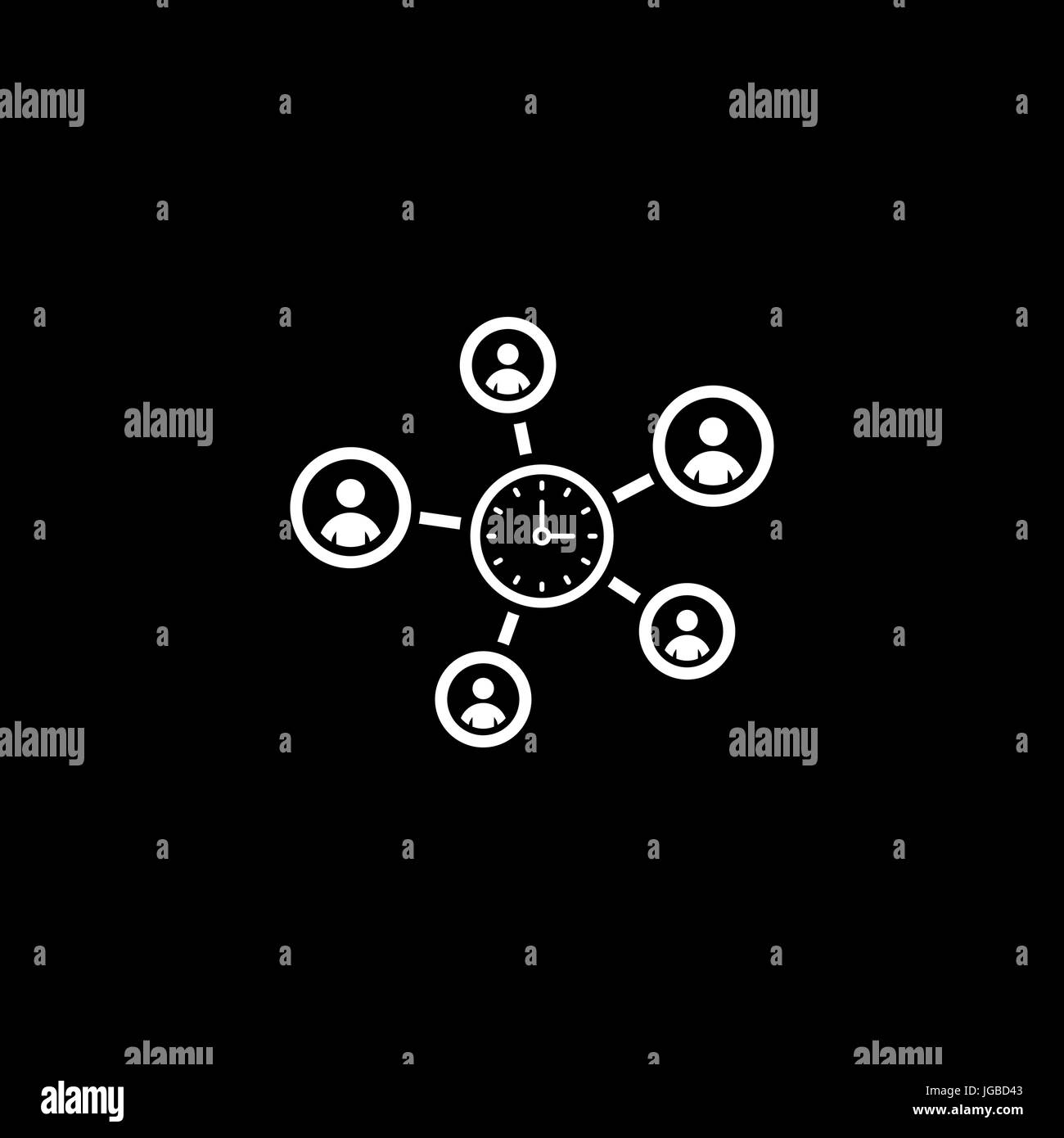 Gestione dell'efficienza icona. Design piatto. Illustrazione Vettoriale