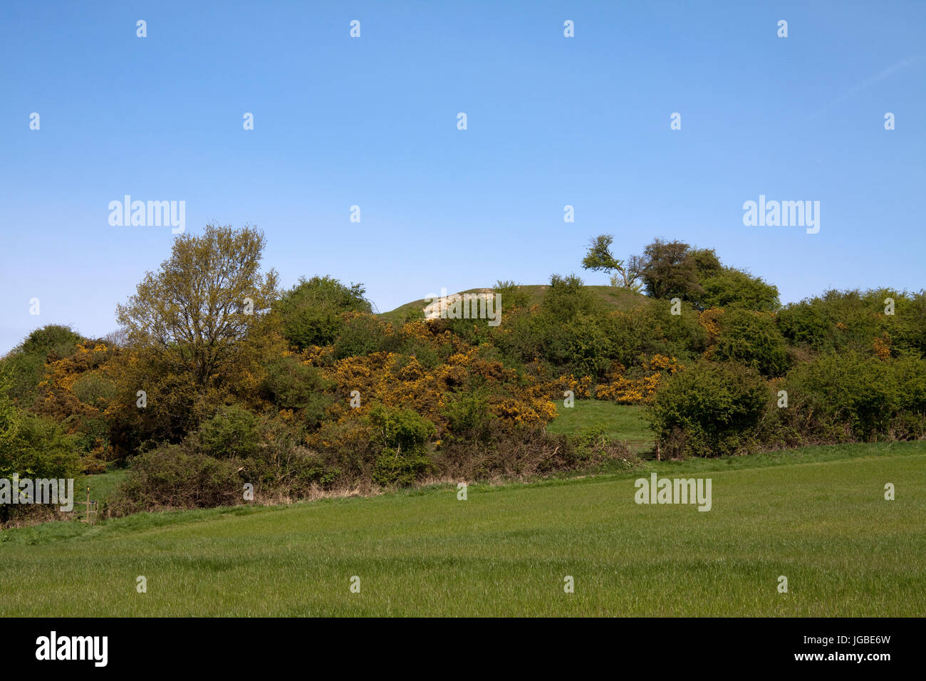 La Collina del Castello Brailes Foto Stock