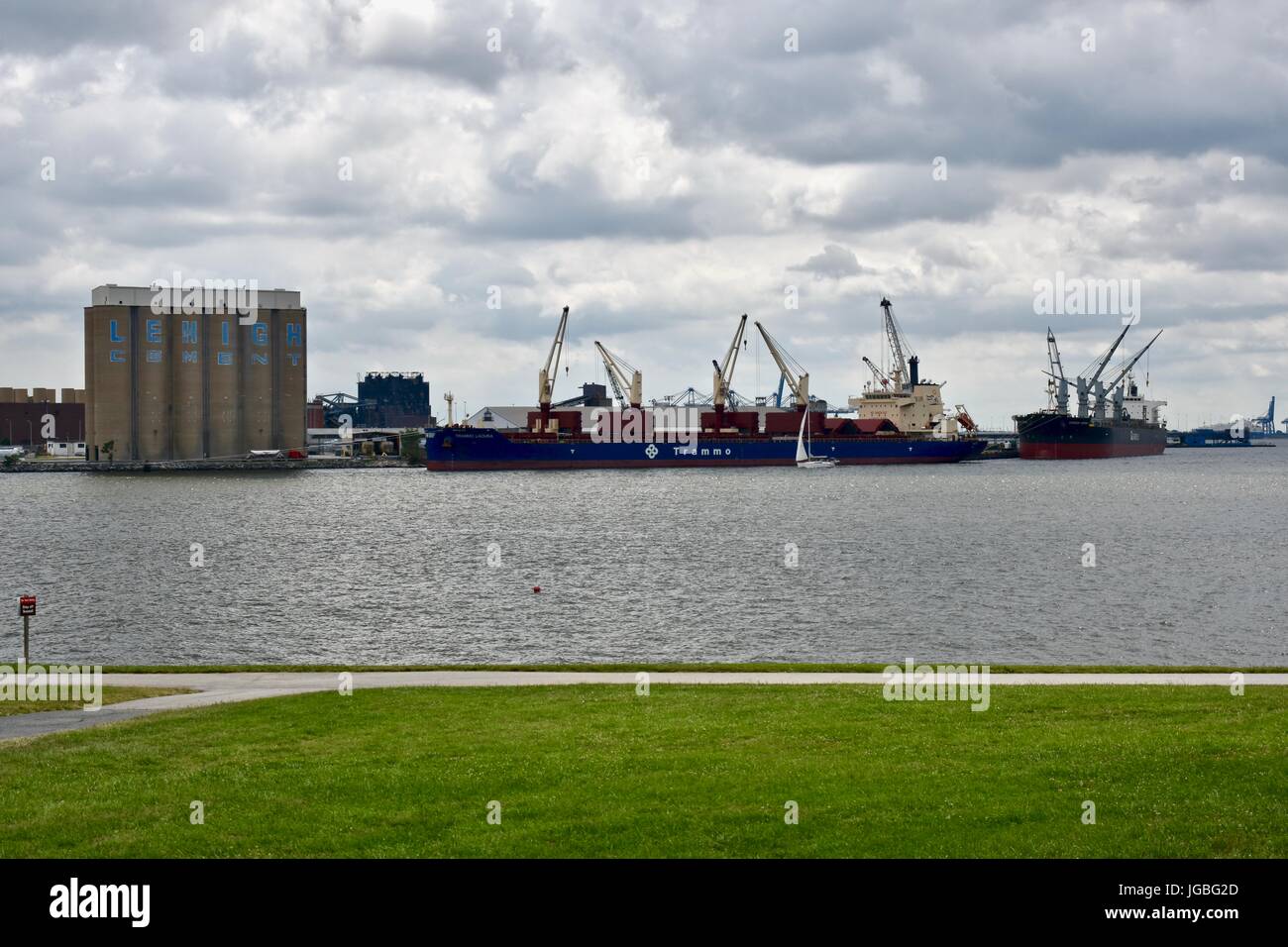 Porto di Baltimora sulla baia di Chesapeake Foto Stock