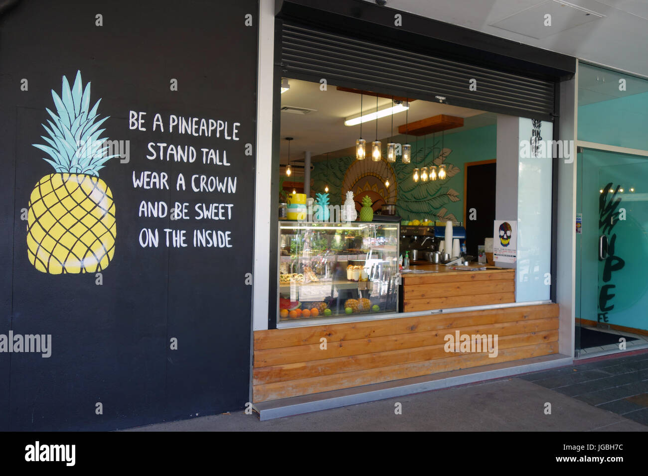 Ananas Cafe, Lake Street, Cairns, Queensland, Australia. N. PR Foto Stock