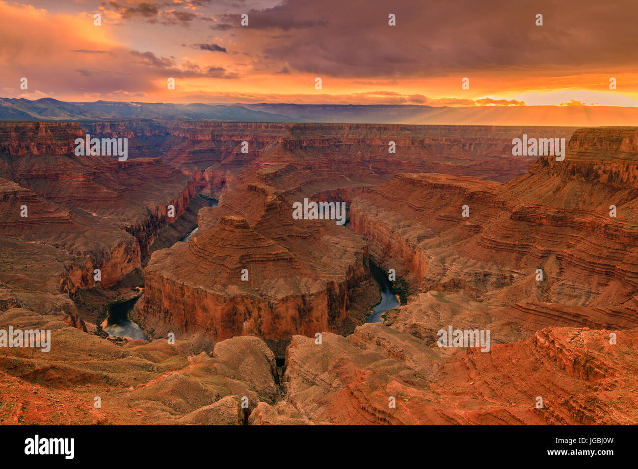 Punto Tatahatso, con vista sul fiume Colorado, Northern Arizona, Stati Uniti d'America Foto Stock