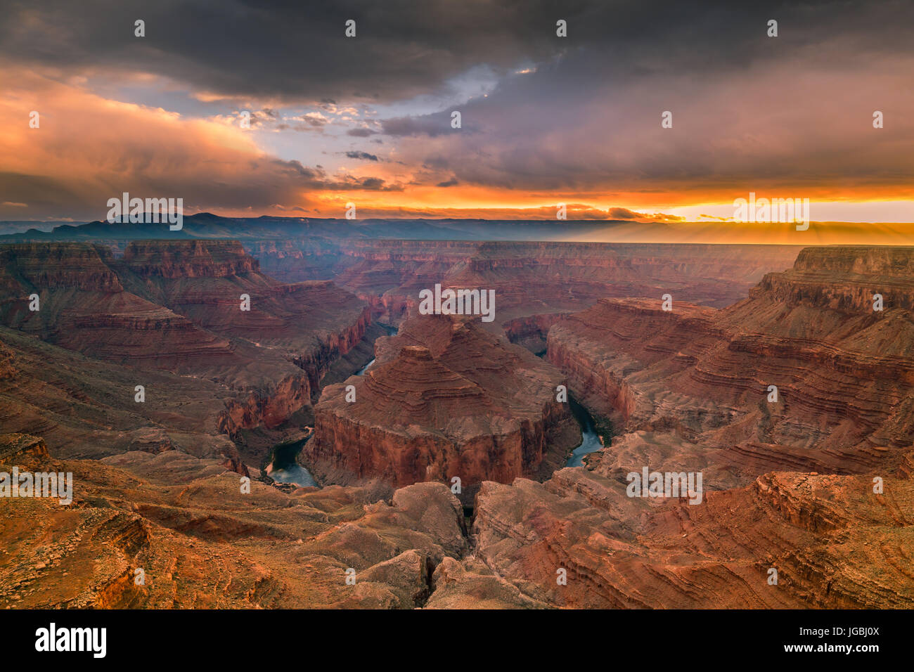 Punto Tatahatso, con vista sul fiume Colorado, Northern Arizona, Stati Uniti d'America Foto Stock