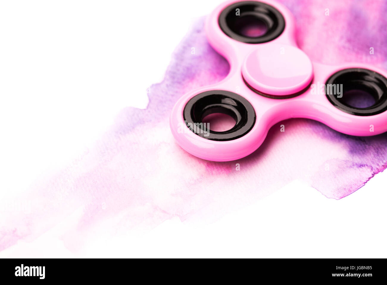 Bella spinner su sfondo ad acquerello Foto Stock