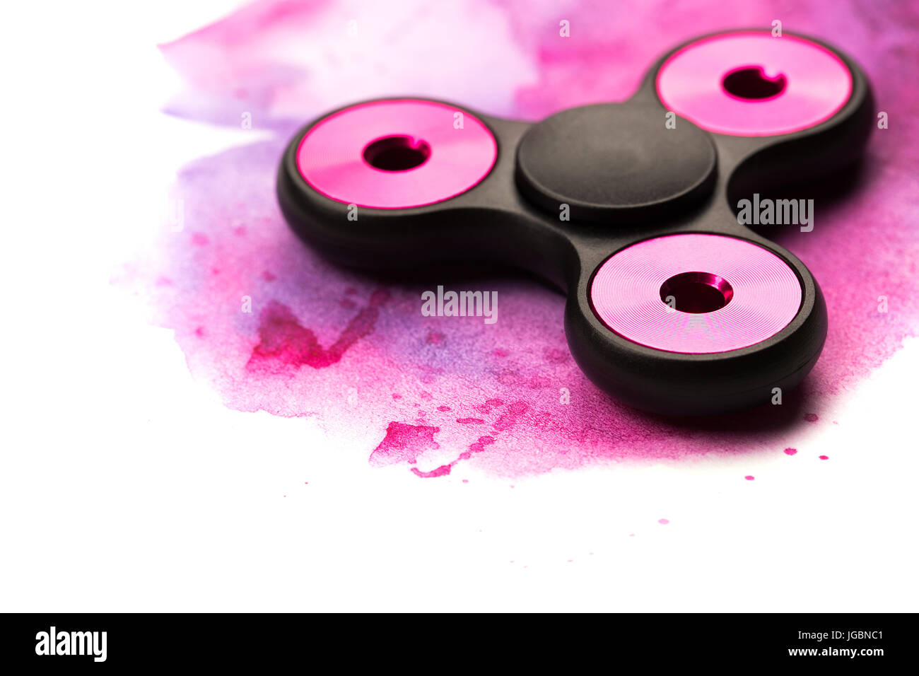 Bella spinner su sfondo ad acquerello Foto Stock