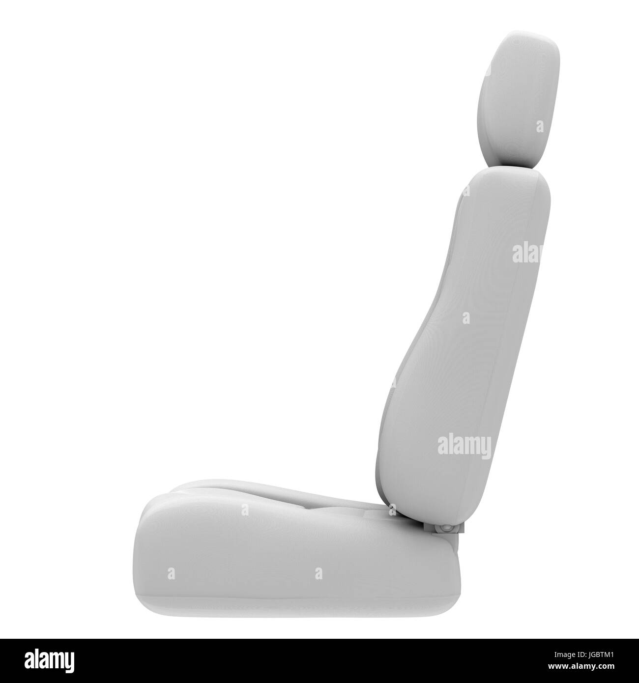 3D rendering tessuto bianco sedile auto isolato su bianco Foto Stock