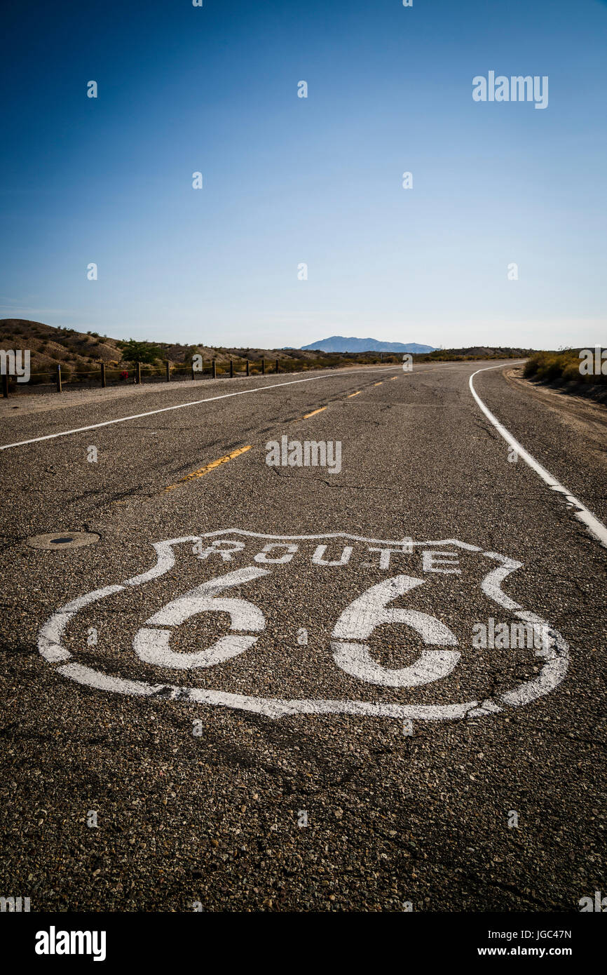 La storica Route 66, Arizona, Stati Uniti d'America Foto Stock