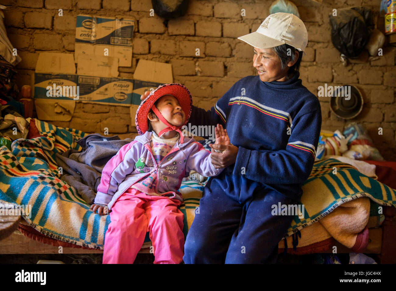 I popoli indigeni della regione di Puna, Argentina del nord Foto Stock