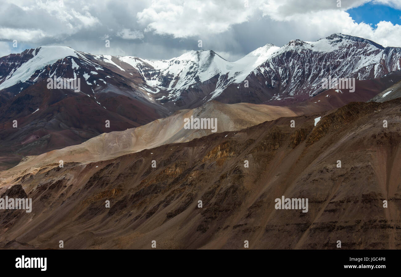Agua Negra Pass, Ande, valico di frontiera Chile Argentina Foto Stock