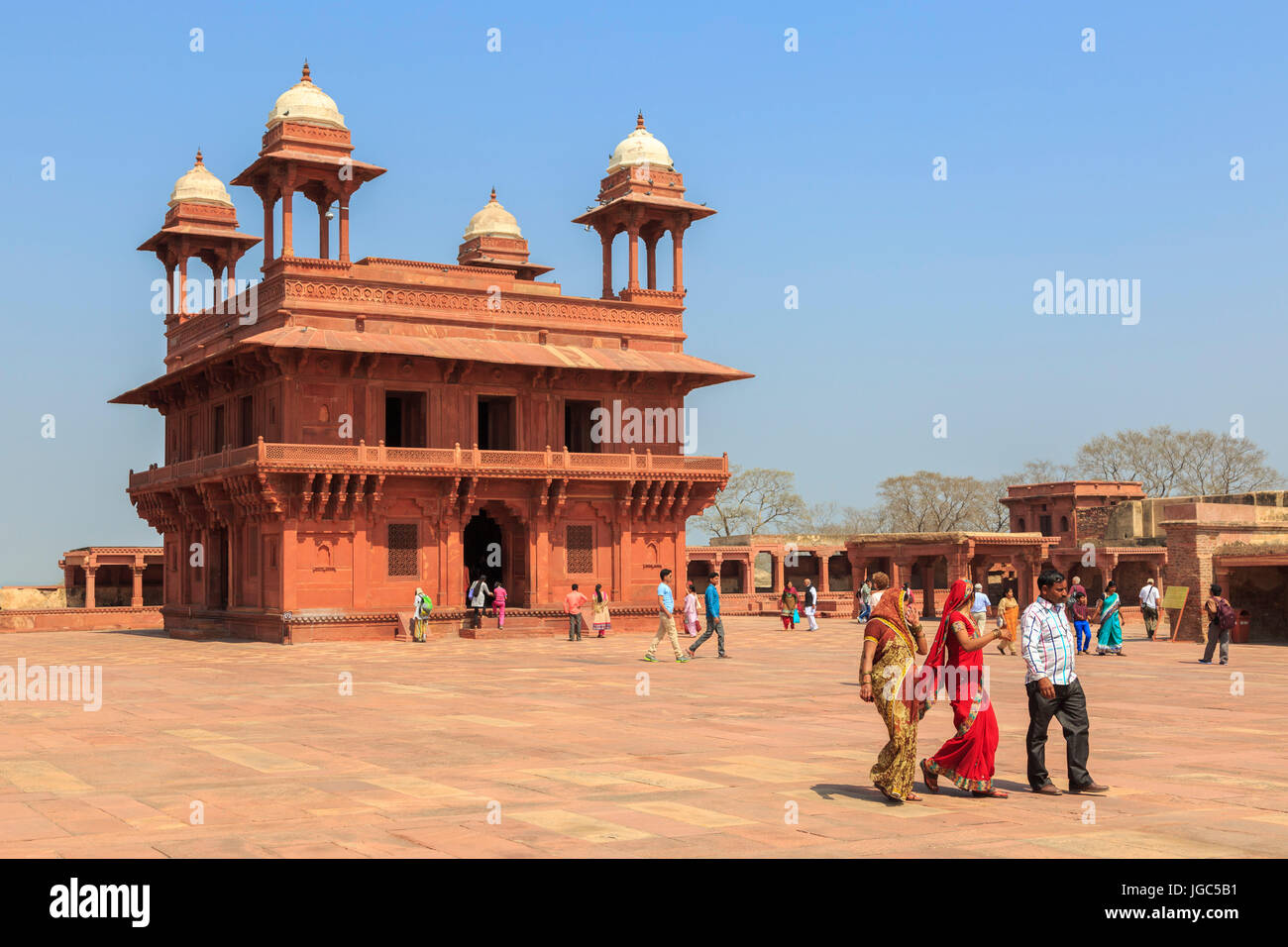 Udienza Diwan-i-Khas, Royal Palace, Fatehpur Sikri, India Foto Stock