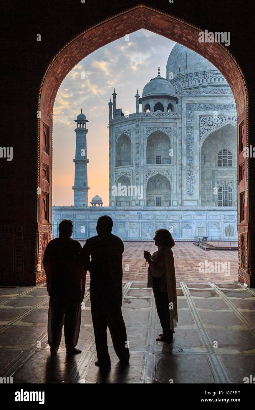 Taj Mahal, Uttar Pradesh, India Foto Stock