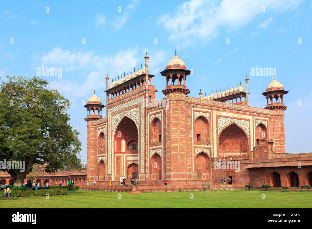 Taj Mahal, South Gate, Agra, Uttar Pradesh, India Foto Stock